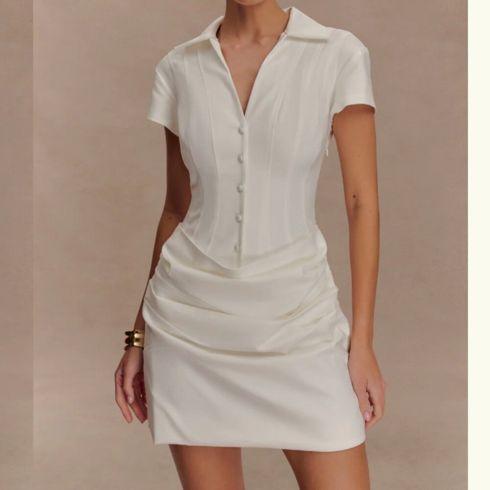 Meshki - white mini dress SIZE XS